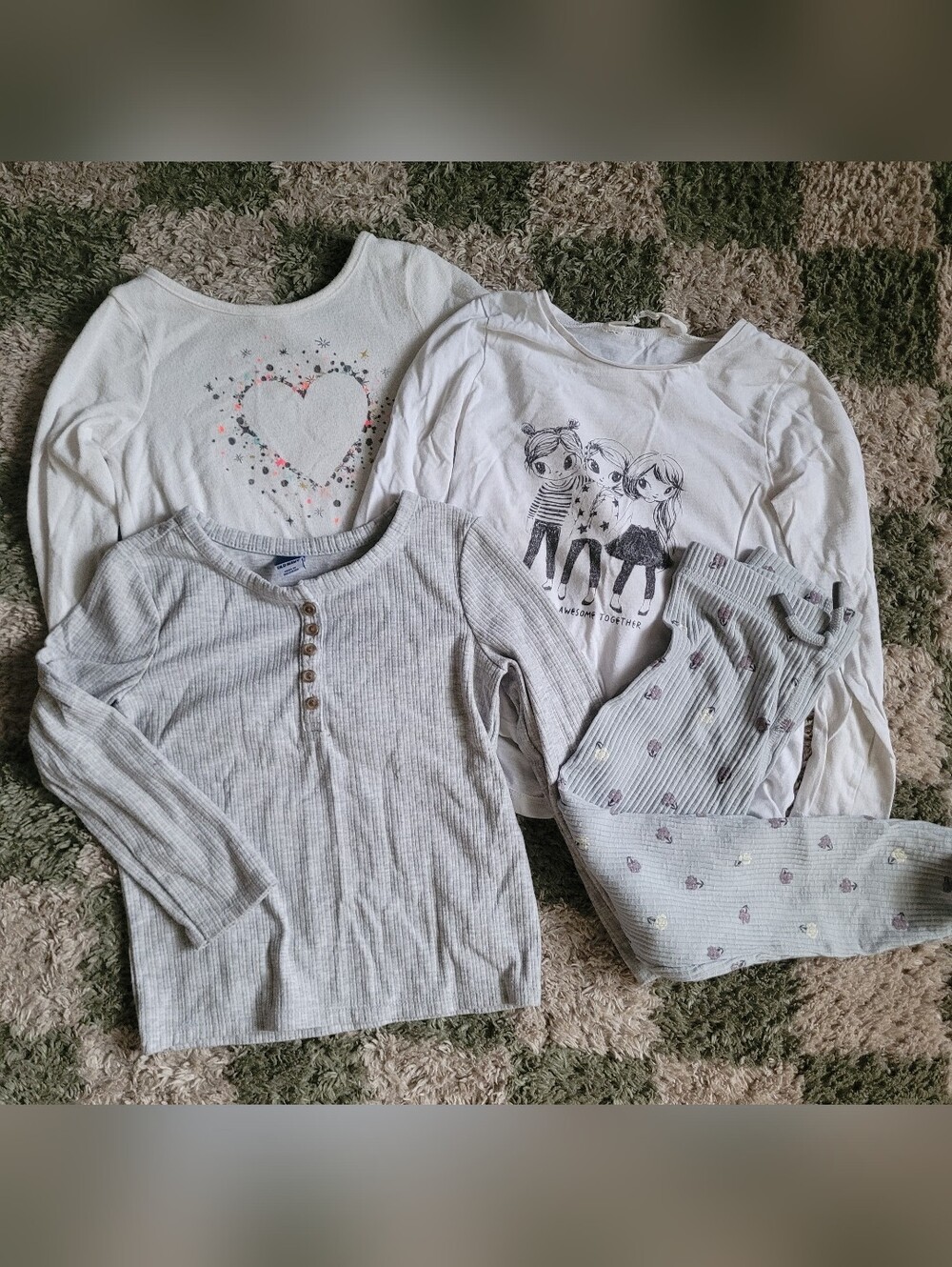 Girls Long Sleeve Shirts And Legging Bundle 4T